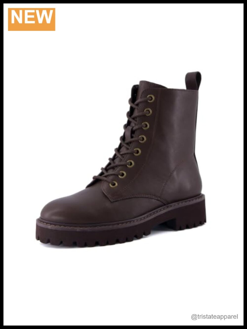 Cushioned Vegan Leather Combat Boots with Side Zipper